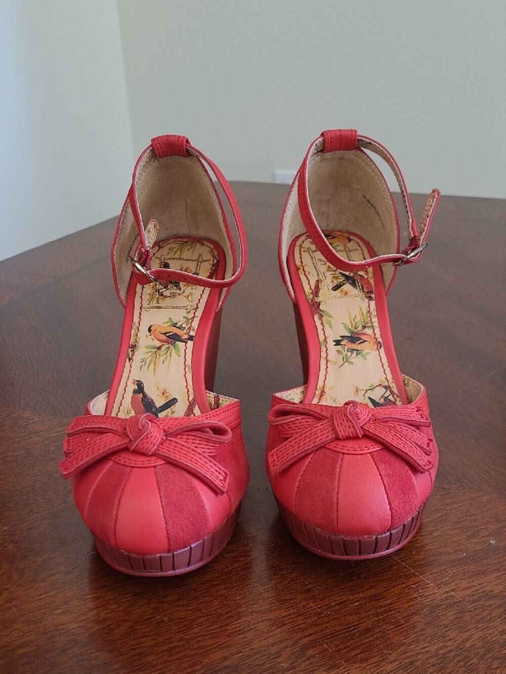 Like New, Miss L- Fire Pin-up Wedge Shoes Size 36, US 5.5-6. - Picture 2 of 15